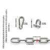 Stainless Steel Coil Chain VQOIHP 5mm x 30cm with M6 Shackles-5
