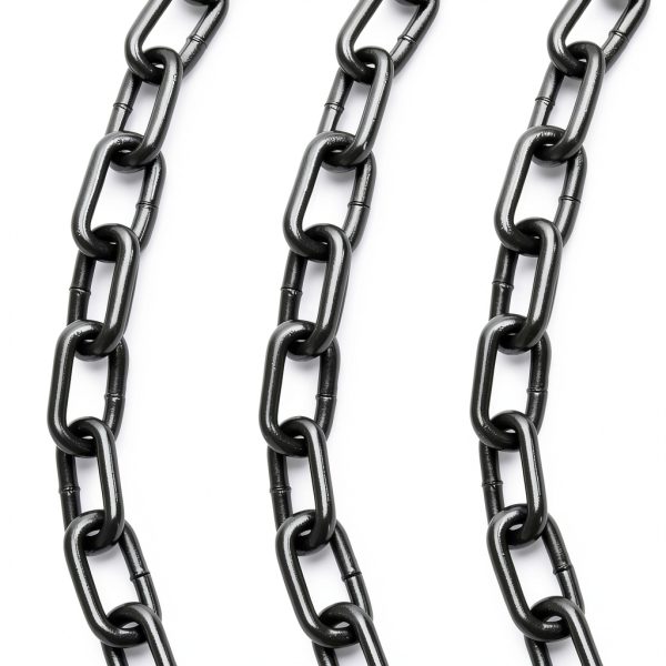 Long Black Chain Link 1/4" x 19.7 Ft, Heavy Duty Metal Porch Swing Chain for Hanging, Carbon Steel Coil Chains for Outdoor Fence, Punching Bag, Hammock Chair, Safe Working Load, Tie Down-2