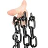 Long Black Chain Link 1/4" x 19.7 Ft, Heavy Duty Metal Porch Swing Chain for Hanging, Carbon Steel Coil Chains for Outdoor Fence, Punching Bag, Hammock Chair, Safe Working Load, Tie Down-4
