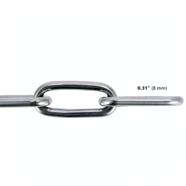JAPCHET 5/32 Inch 26 Ft Heavy Duty Stainless Steel Chain 330lb Load-1