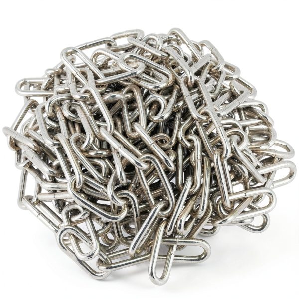 23 Feet Proof Coil Chain, 3/16 Inch Zinc Plated Iron Straight Link Coil Chain for Towing, Logging, Guard Rails-4