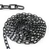 Long Black Chain Link 1/4" x 19.7 Ft, Heavy Duty Metal Porch Swing Chain for Hanging, Carbon Steel Coil Chains for Outdoor Fence, Punching Bag, Hammock Chair, Safe Working Load, Tie Down-1
