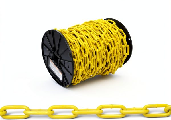 Campbell Low-Carbon Steel Coil Chain 2/0 Yellow Polycoated 0.19"-0