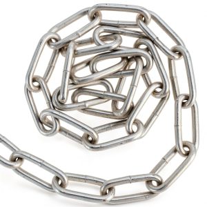 23 Feet Proof Coil Chain, 3/16 Inch Zinc Plated Iron Straight Link Coil Chain for Towing, Logging, Guard Rails-0