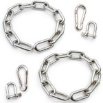 Stainless Steel Coil Chain VQOIHP 5mm x 30cm with M6 Shackles-0