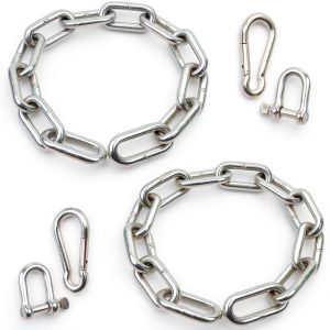 Stainless Steel Coil Chain VQOIHP 5mm x 30cm with M6 Shackles-0