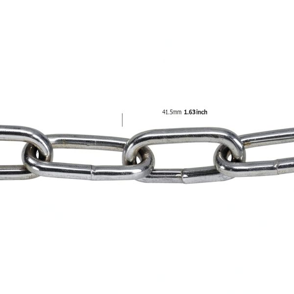 23 Feet Proof Coil Chain, 3/16 Inch Zinc Plated Iron Straight Link Coil Chain for Towing, Logging, Guard Rails-1