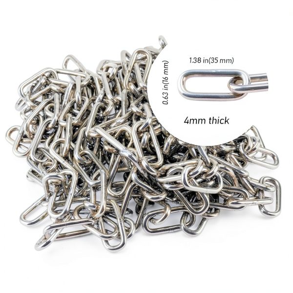 Stainless Steel Chain 20ft 5/32in Heavy Duty Coil by ZEONHEI 500lb-1